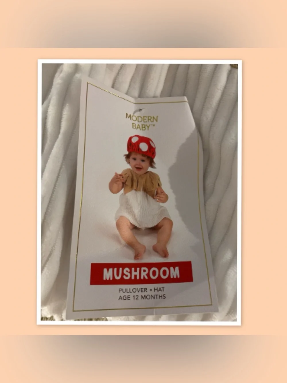 Adorable Infant Mushroom Toadstool Costume Set ~ Size 12 Months